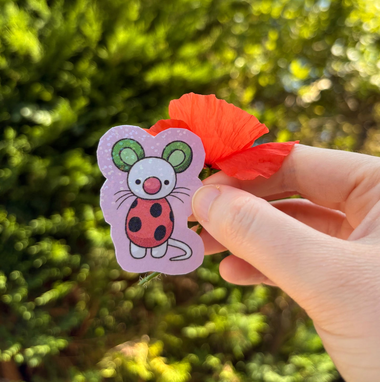 Stickers Mimi la souris-coccinelle (dessinés par Malin Palm)