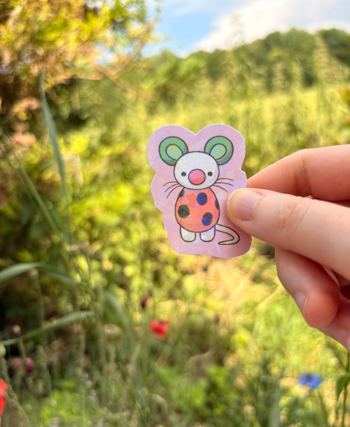 Mimi the ladybug-mouse stickers (drawn by Malin Palm)