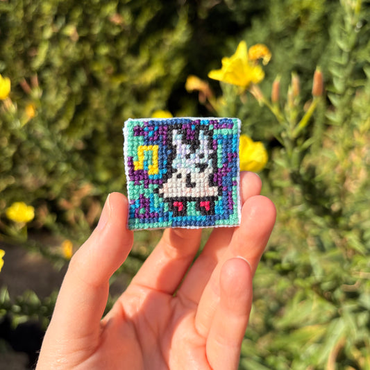 Écusson Bibou la lapine-barbe à papa